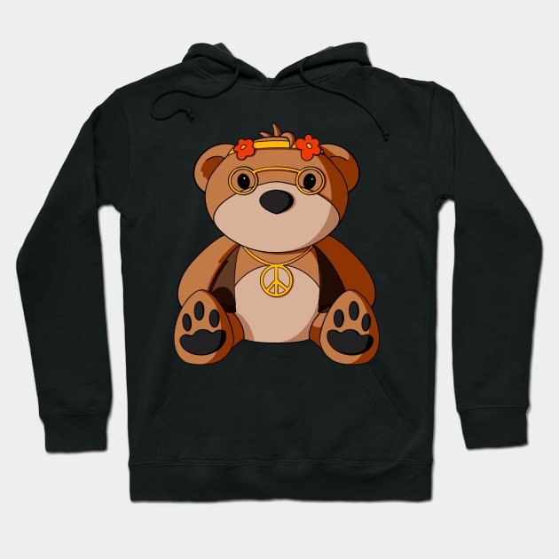 Hippy Teddy Bear Hoodie by Alisha Ober Designs